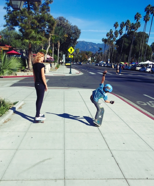 skateboarding family